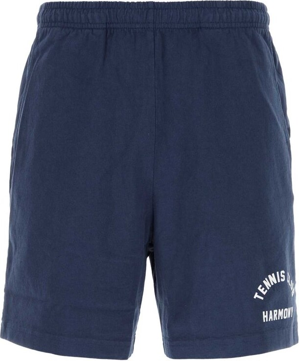Harmony Paris Logo-Printed Elasticated Waistband Track Shorts