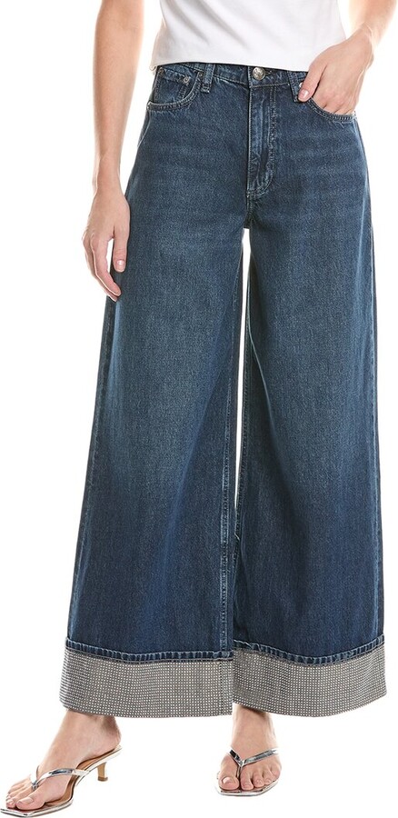 Rag & Bone Sofie High-Rise Dawn Jewel Ankle Wide Leg Jean