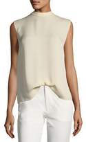 Thumbnail for your product : Vince Self-Tie Sleeveless Silk Blouse