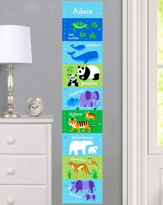 Olive Kids Personalized Endangered Animals Wall Decal Growth Chart