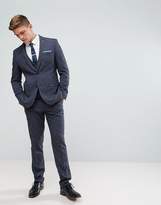 Thumbnail for your product : Farah Smart Skinny Wedding Suit Pants In Navy Fleck