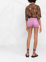Thumbnail for your product : REJINA PYO Two-Tone Crochet-Knit Shorts