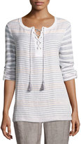 Thumbnail for your product : Nic+Zoe Ahoy Striped Knit Top, Plus Size