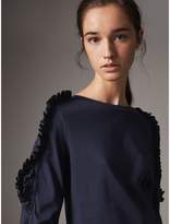 Thumbnail for your product : Burberry Ruffle Detail Cotton Top