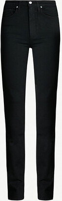 Paige Womens Black Shadow Hoxton Straight High-rise Jeans