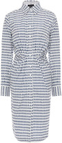 Thumbnail for your product : Giorgio Armani Pleated Printed Cotton-poplin Shirt Dress