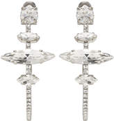 Thumbnail for your product : Miu Miu Silver Crystal Hoop Clip-On Earrings