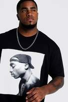 Thumbnail for your product : boohoo Big and Tall Tupac License T-Shirt