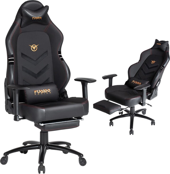 Fuqido Big and Tall Gaming Chair with Footrest 350lbsRacing Style