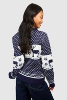 Thumbnail for your product : boohoo Snowflake And Reindeer Knitted Christmas Sweater