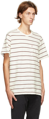 Levi's Levis White and Red Stripe Pocket T-Shirt