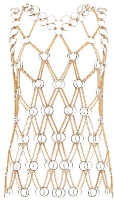 Paco Rabanne Chainmail Tank Top - Gold