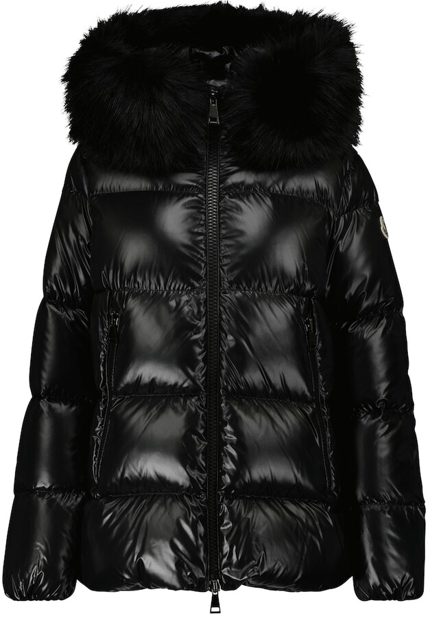 black gloss puffer jacket