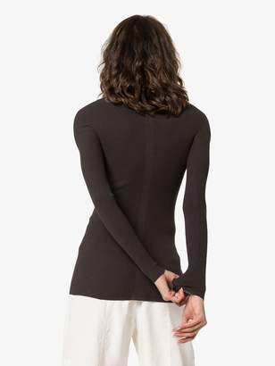 Rick Owens long sleeved ribbed sweater