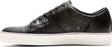 Thumbnail for your product : Lanvin Black Python Leather Classic Tennis Sneakers