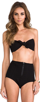 Thumbnail for your product : Lisa Marie Fernandez Poppy Zip High-Waist Bikini