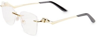 Cartier 57MM Rimless Cat Eye Eyeglasses