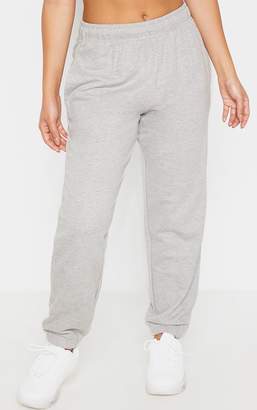 PrettyLittleThing Petite Grey Marl Casual Trouser