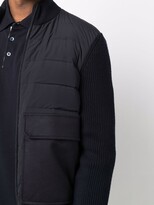 Thumbnail for your product : Corneliani Panelled Wool Bomber Jacket