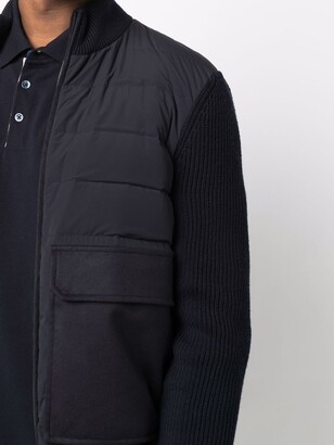 Corneliani Panelled Wool Bomber Jacket