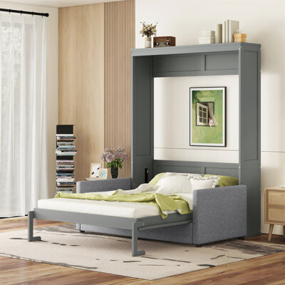 Latitude Run Murphy Bed Wall Bed With Cushion