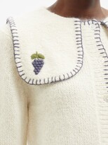 Thumbnail for your product : Shrimps Wilder Embroidered Alpaca-blend Cardigan - Cream
