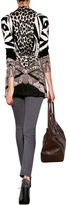 Thumbnail for your product : Etro Silk-Cashmere Mixed Animal Print Cardigan in Black/White Gr. 36