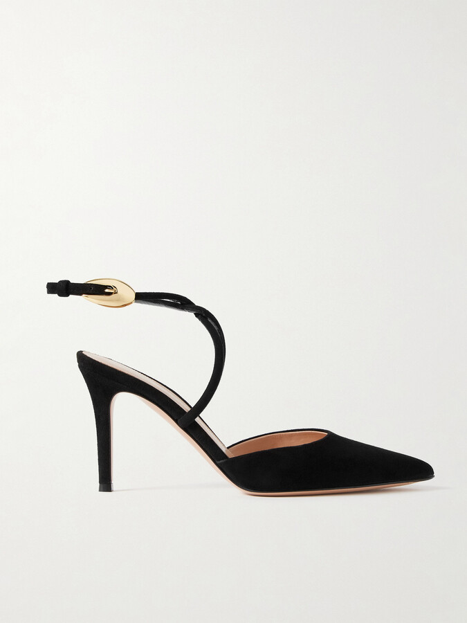 Gianvito Rossi Jungle Mamba 85 Suede Pumps - Black