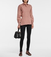 Thumbnail for your product : Alaia Open-knit stretch-wool leggings