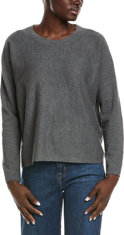 Eileen Fisher Round Neck Wool Top