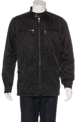 Prada Leather-Trimmed Tessuto Jacket