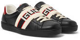 Thumbnail for your product : Gucci Logo-Print Leather Sneakers