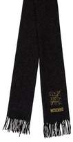 Thumbnail for your product : Moschino Logo-Embroidered Fleece Scarf