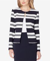 Thumbnail for your product : Tahari ASL Striped Contrast Skirt Suit