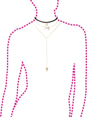 Charlotte Russe Virgo Lariat & Choker Necklaces - 2 Pack