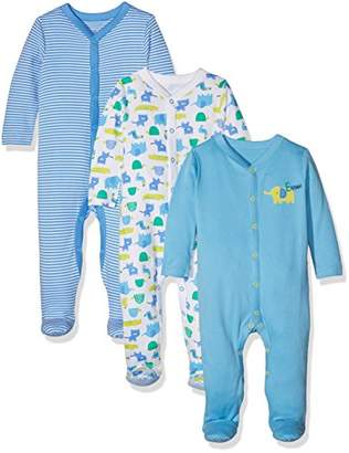 Mothercare Happy Animals Sleepsuits - 3 Pack, Multi, (Manufacturer Size:56)