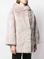 Thumbnail for your product : S.W.O.R.D 6.6.44 hooded shearling coat