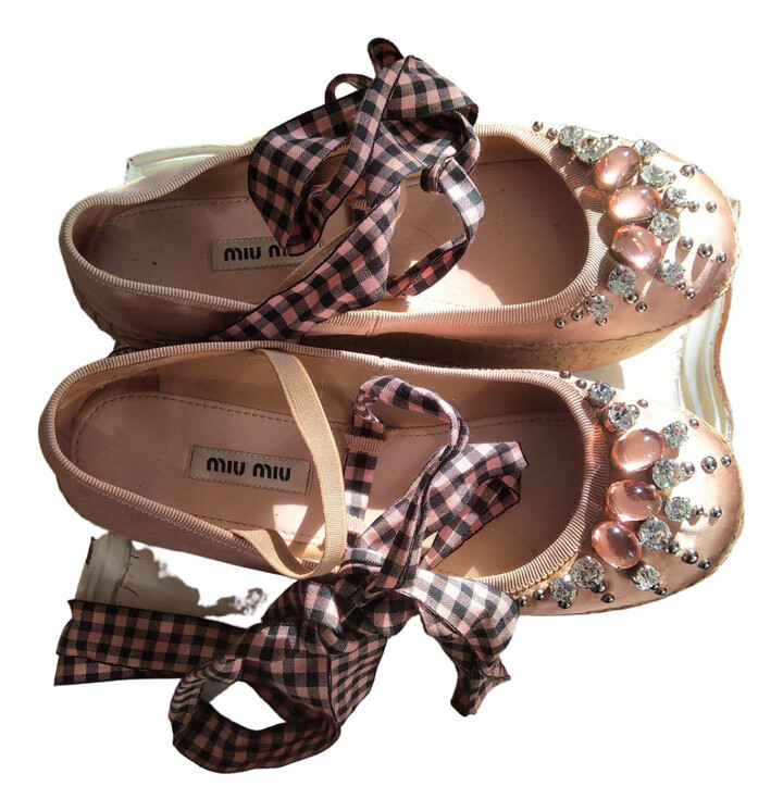 miu miu glitter flats