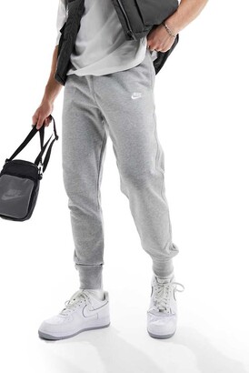 nike cuffed club joggers grey