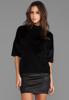 Thumbnail for your product : Derek Lam 10 CROSBY Velvet Oversized Sweater