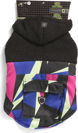 TJMAXX Printed Pet Jacket With Sherpa Accents, Polyester