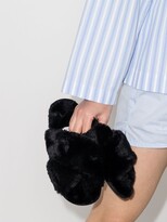 Thumbnail for your product : SLEEPING WITH JACQUES Faux-Fur Flat Slippers