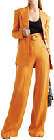 Thumbnail for your product : De La Vali Lily Belted Woven Wide-leg Pants