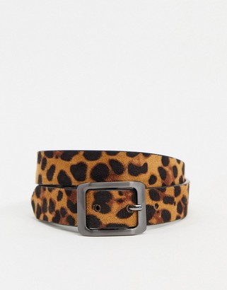 Glamorous belt in leopard print