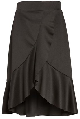 Halogen Women's Neoprene Ruffle Skirt