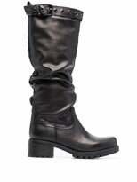 Thumbnail for your product : Cult Wrinkled-Effect Leather Boots