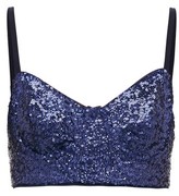 Thumbnail for your product : Norma Kamali Sequinned Underwired Bra Top - Navy