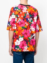 Thumbnail for your product : AMI Paris Oversized T-shirt Flowers Print