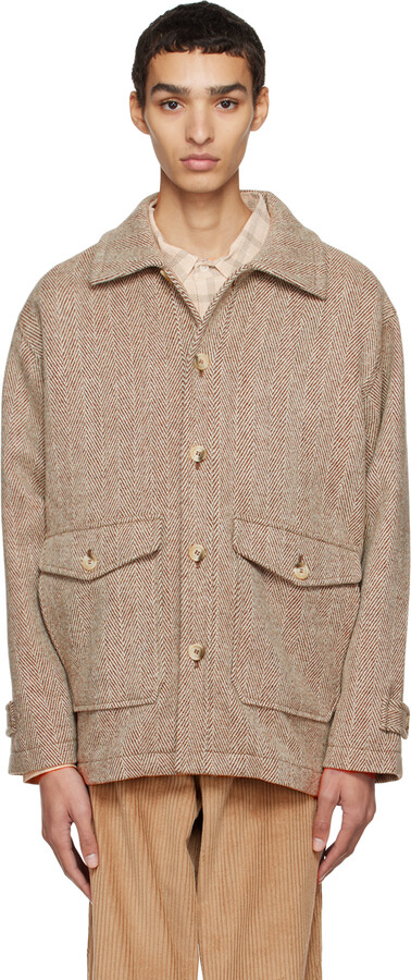 mfpen White & Brown Room Jacket - ShopStyle