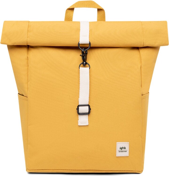 Lefrik Women's Yellow / Orange Roll Top Mini Backpack New Mustard